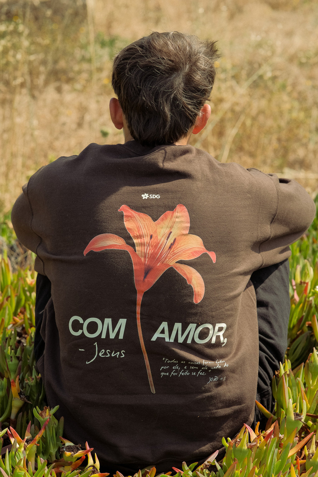 CREWNECK "COM AMOR" COCOA